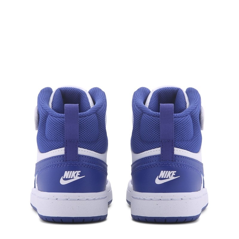 Kids' Court Borough Mid 2 High Top Sneaker Little Kid Shoes (Blue/White)