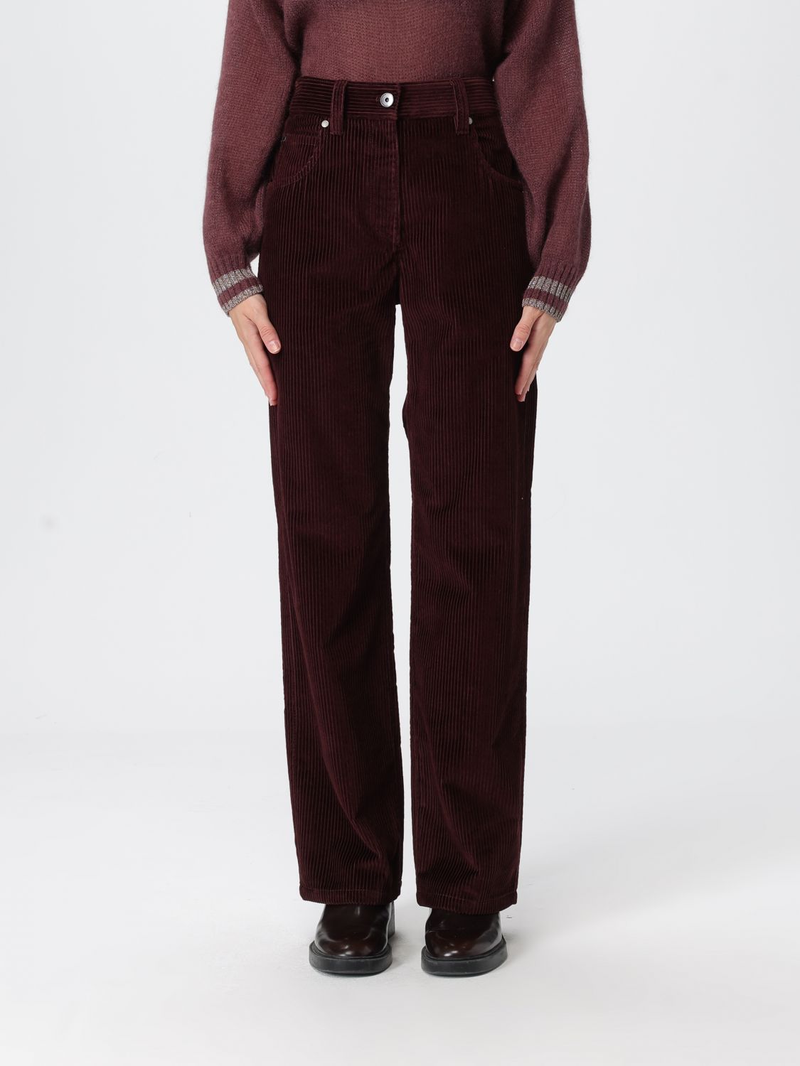 Pants Woman color Wine
