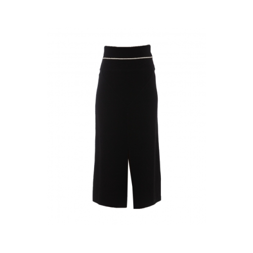 Black Knitted Midi Skirt By 1952