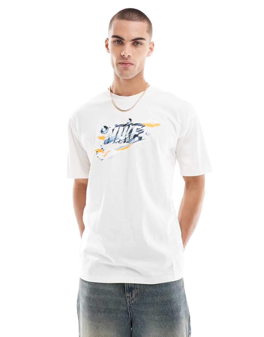 Cloud graphic t-shirt in off white-Neutral