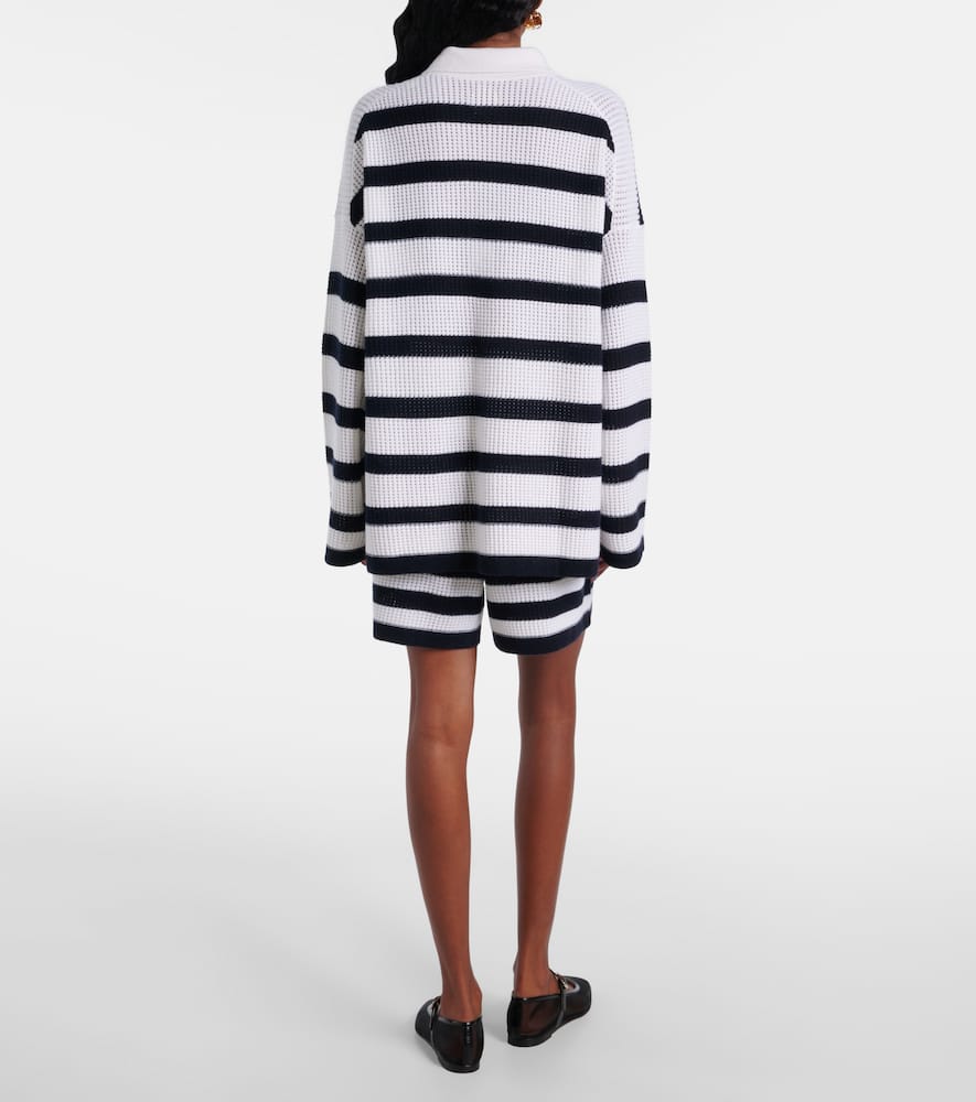 Striped cashmere cardigan