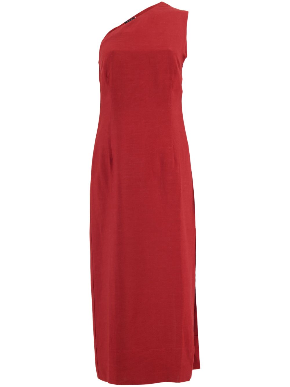 Maria one-shoulder dress - Red