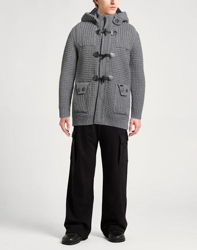 Man Coat Grey Size M Wool, Polyamide