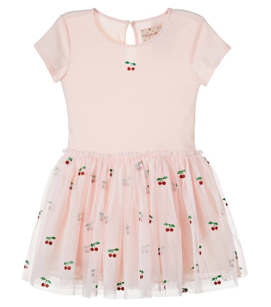 Konges Sløjd Cotton-blend jersey and tulle dress