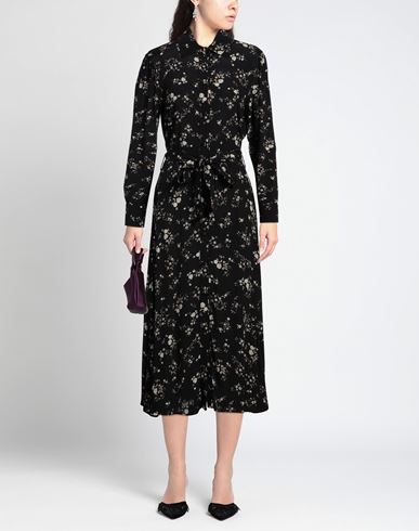 Woman Midi dress Black Size L Viscose