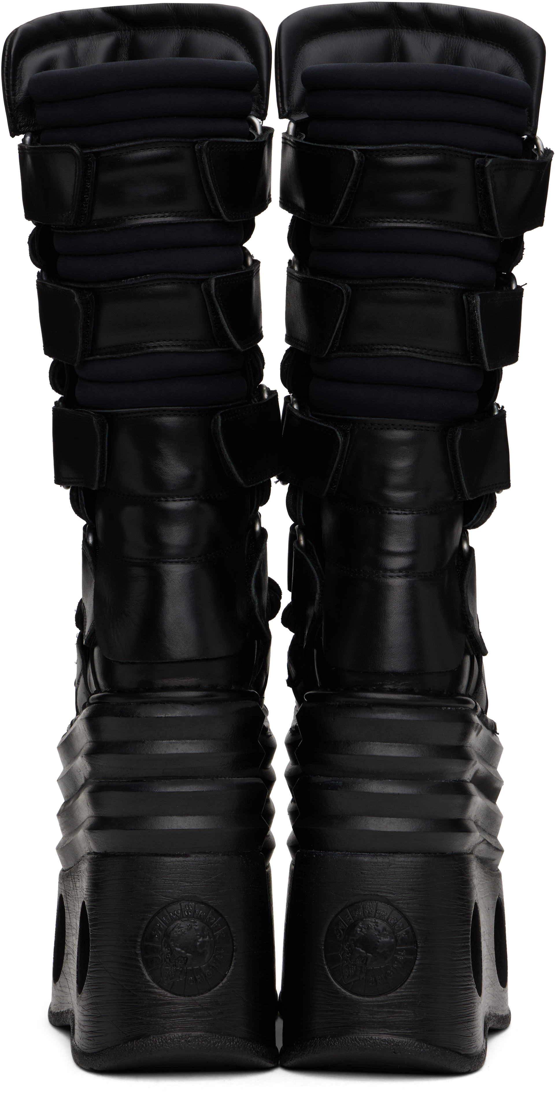 VETEMENTS Black New Rock Edition Platform Tower Boots