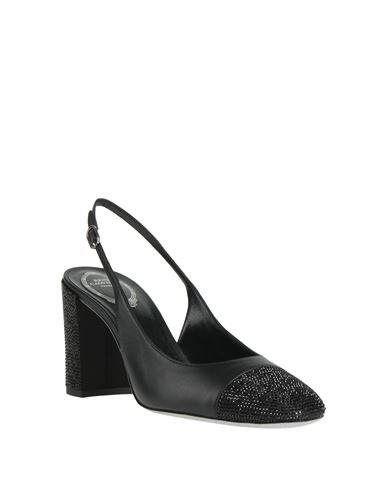 Woman Pumps Black Size 10 Lambskin, Textile fibers