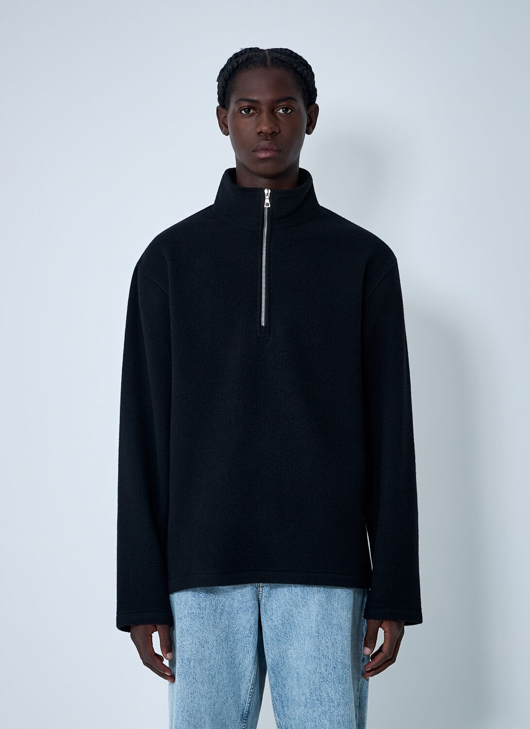 Zip-up Fleece Sweatshirt