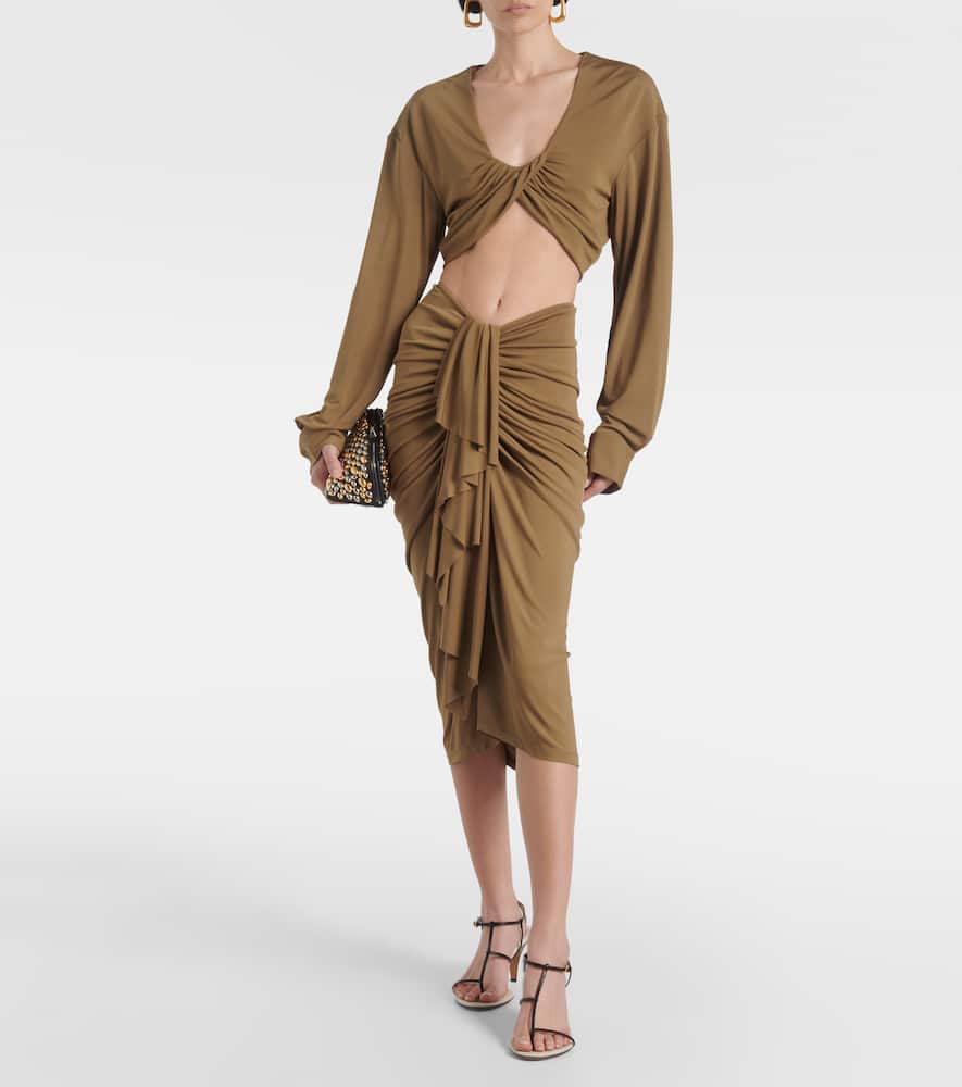 Christopher Esber Vivenda jersey crop top