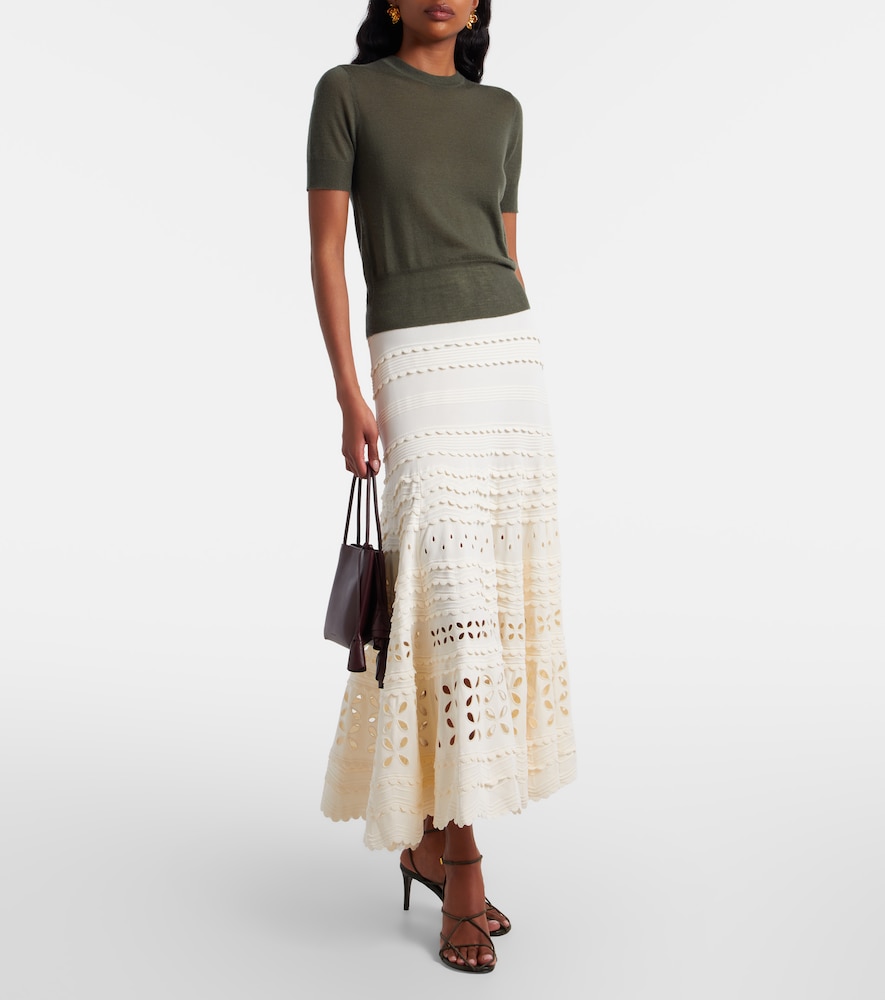 Annisa broderie anglaise midi skirt