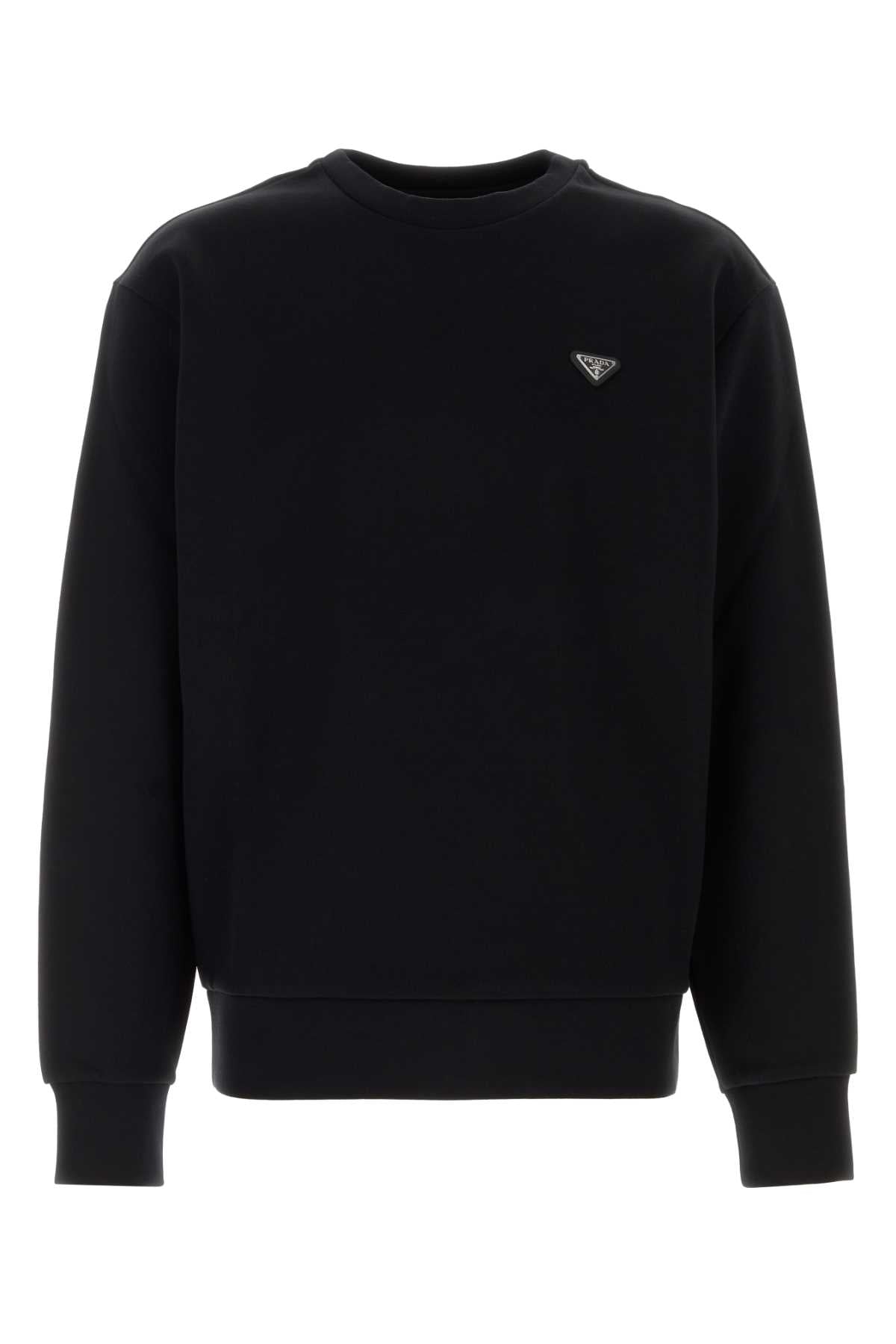 Logo-Embroidered Cotton-Nylon Sweatshirt — Black