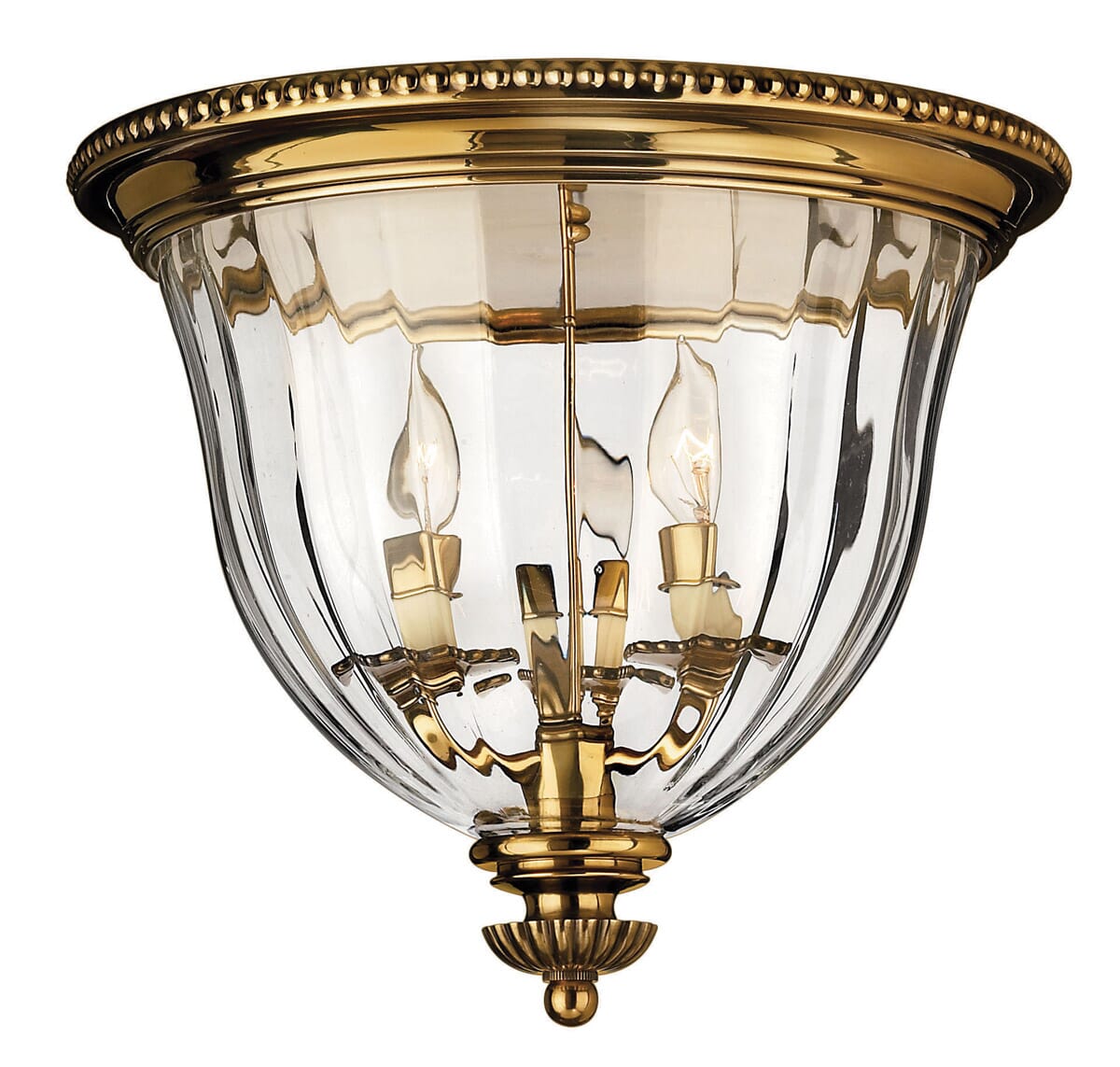 Burnished Brass LED Flush Mount from the Cambridge Collection