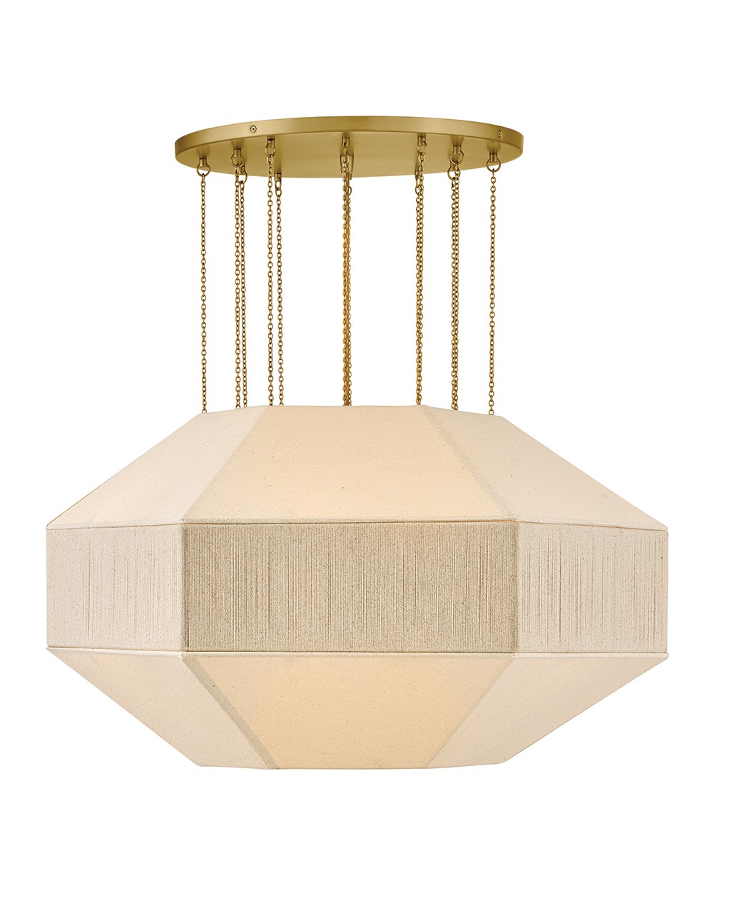 Lacquered Brass LED Chandelier from the Lyla Collection