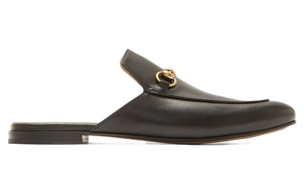 Horsebit Leather Slipper 'Black'