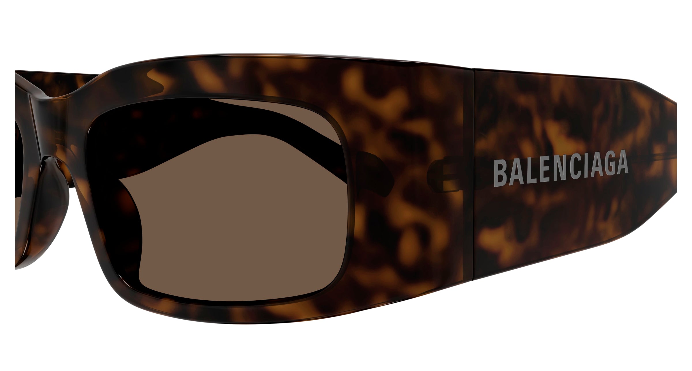 Balenciaga Unisex BB0328S 002 Sunglasses Acetate Havana Brown Squared