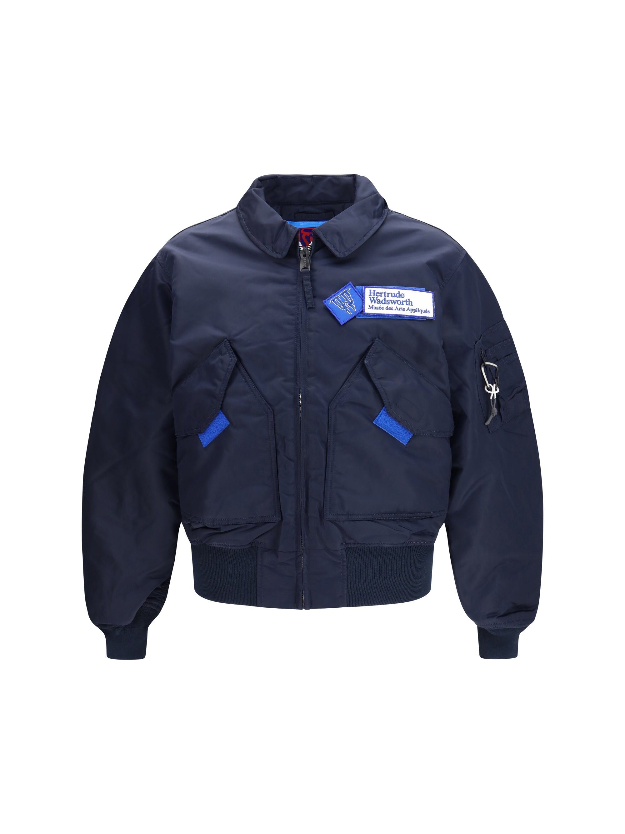Flight Nylon Bomber Jacket — Navy
