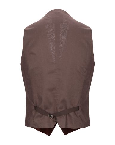 Man Tailored Vest Brown Size 36 Cotton, Viscose, Elastane