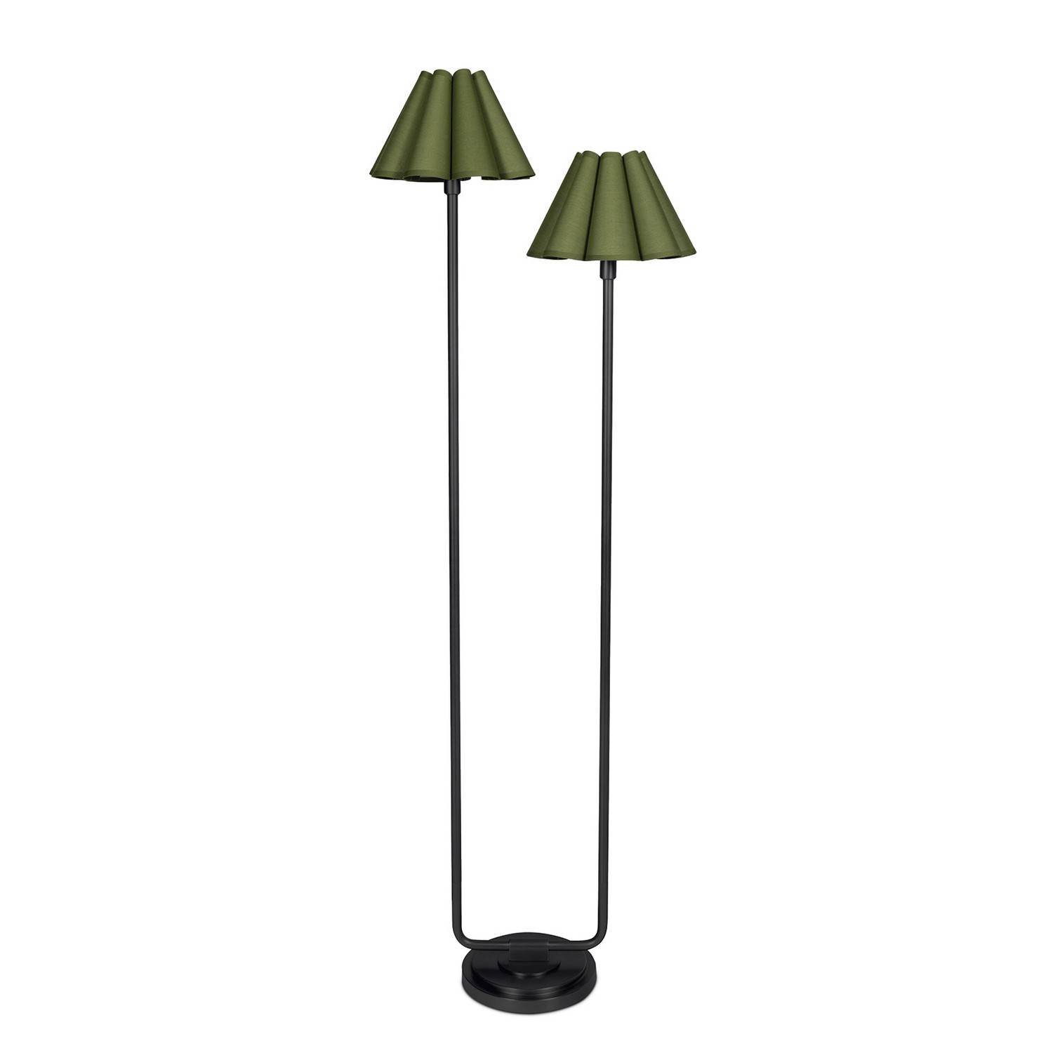 Blackened Brass Floor Lamp from the Polly Collection