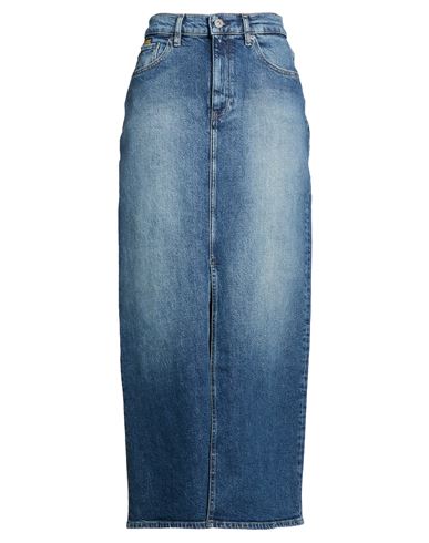 Woman Denim skirt Blue Size 27 Cotton, Recycled cotton, Elastane