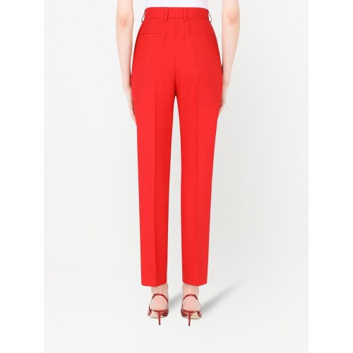 High-waist tailored suit trousers
