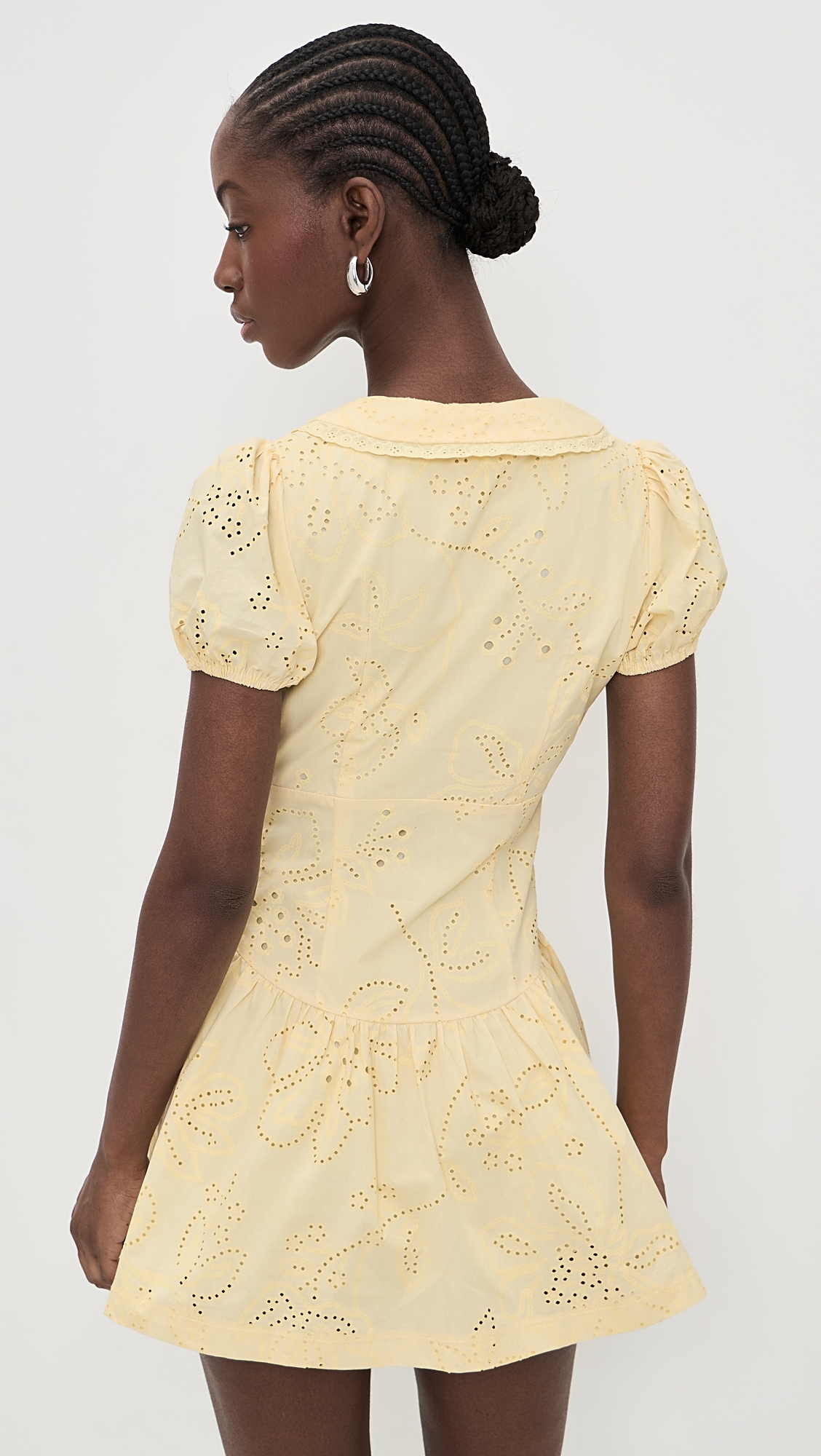 Short Sleeve Mini Dress Yellow