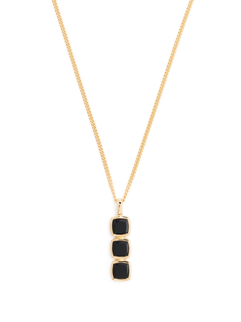Mini cushion pendant necklace - Gold