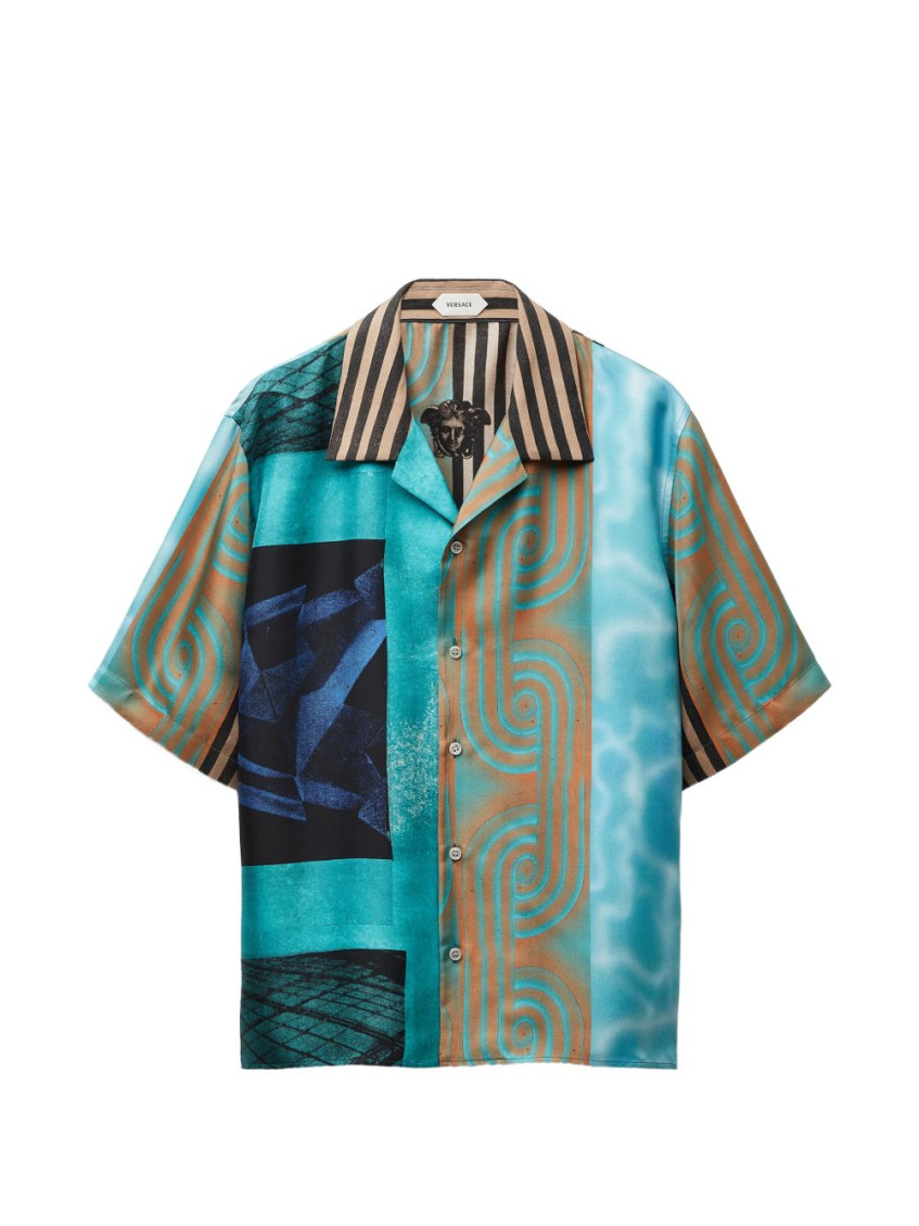 Multicolor Regular Abstract Shirt