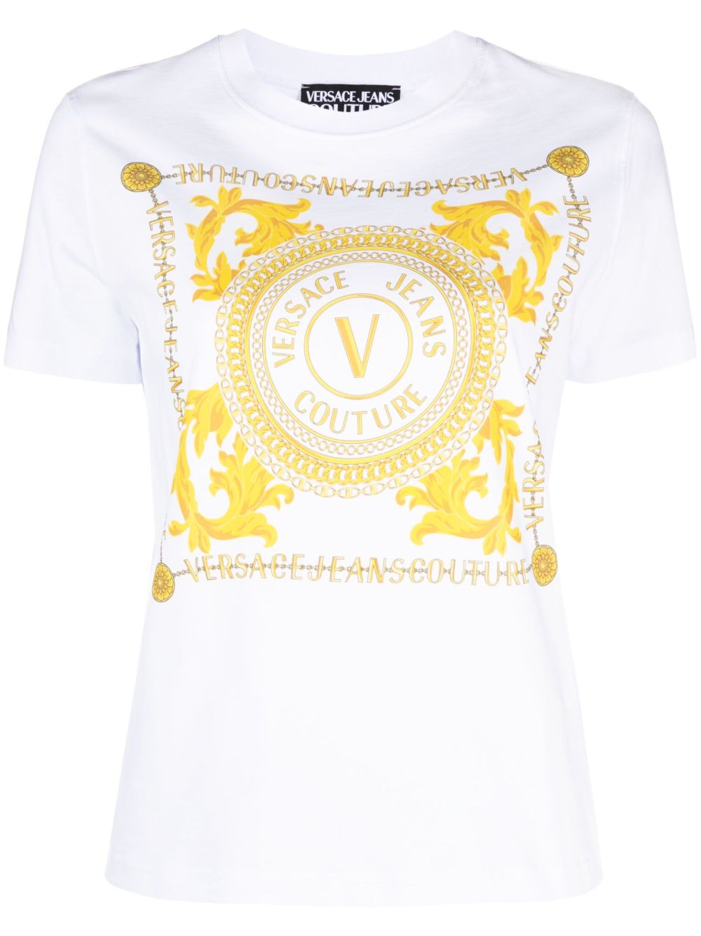 Logo Couture print T-shirt - White