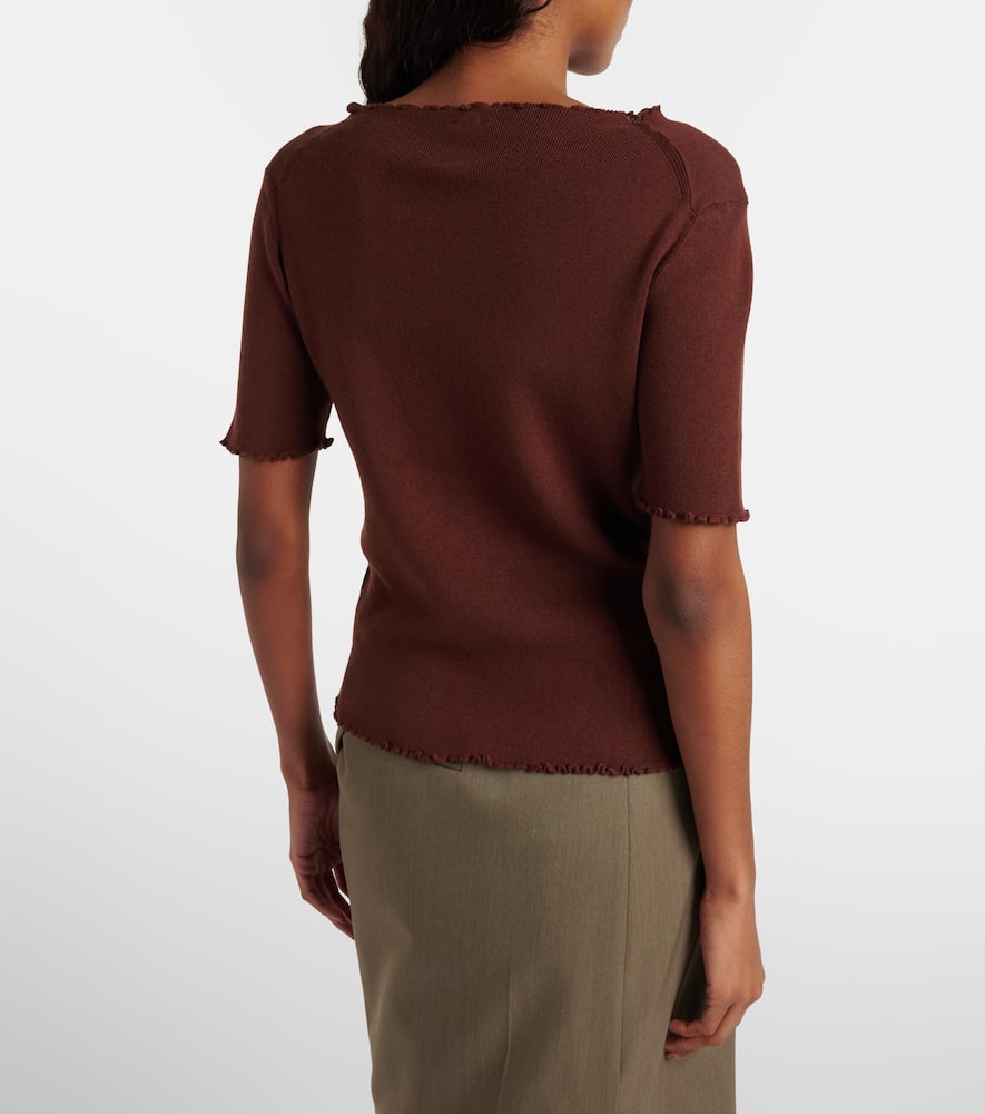 Cotton, silk, and cashmere sweater