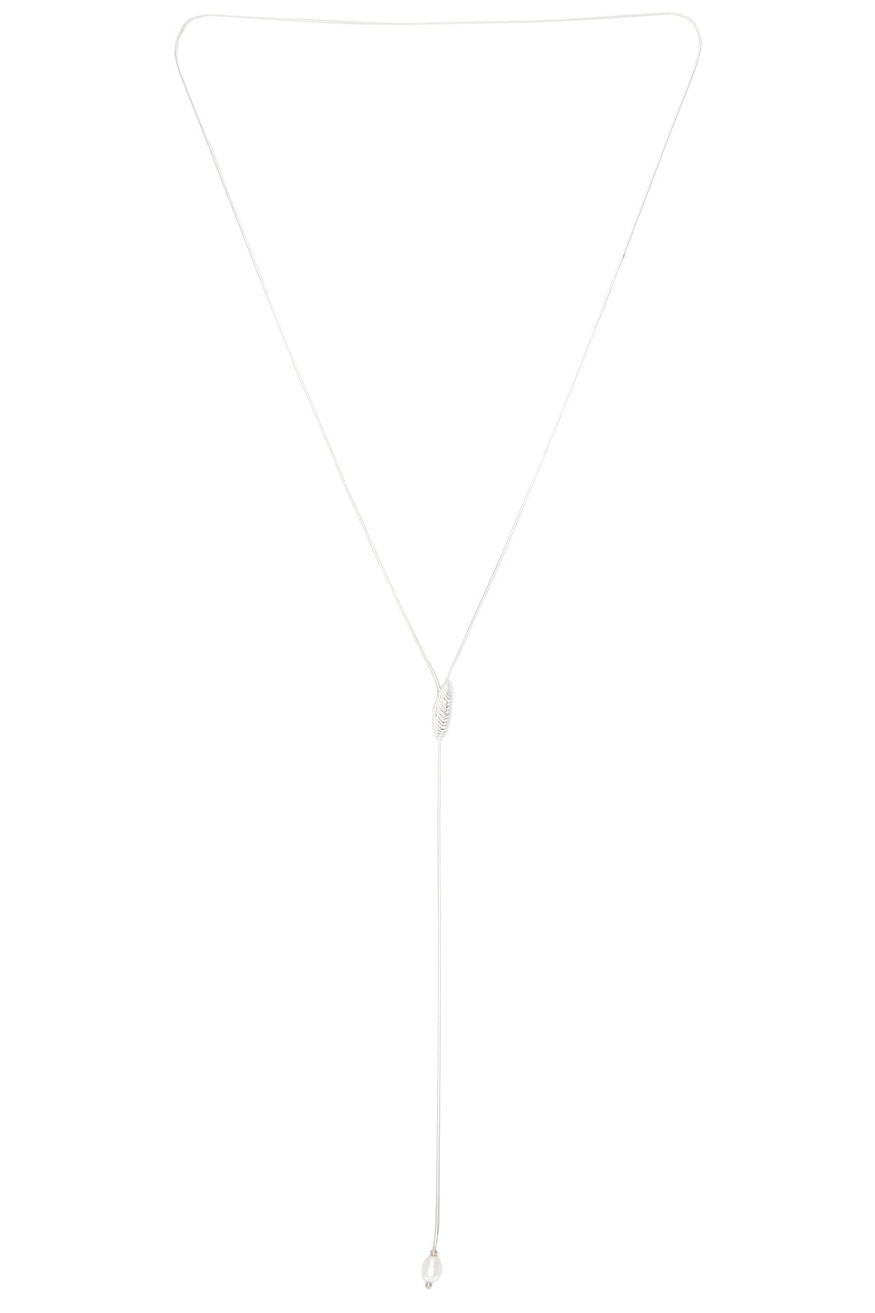 Loren Stewart Driftline Bolo Necklace in Metallic Silver