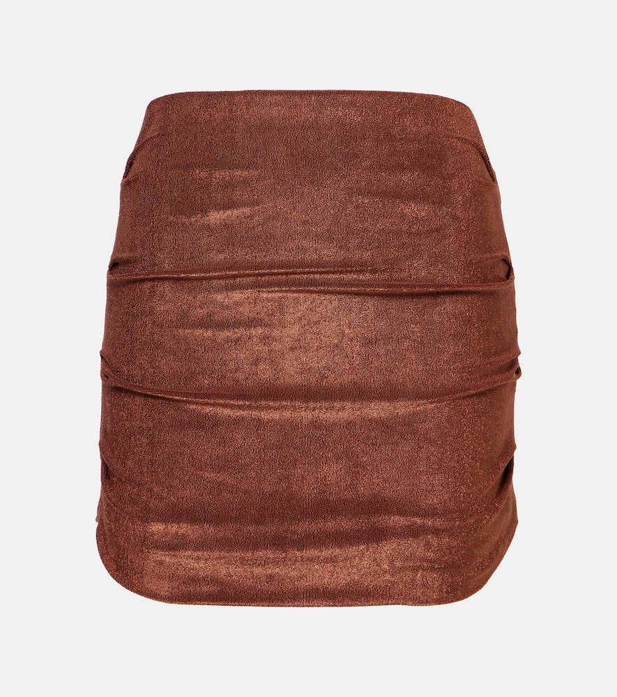Thea ruched terry miniskirt