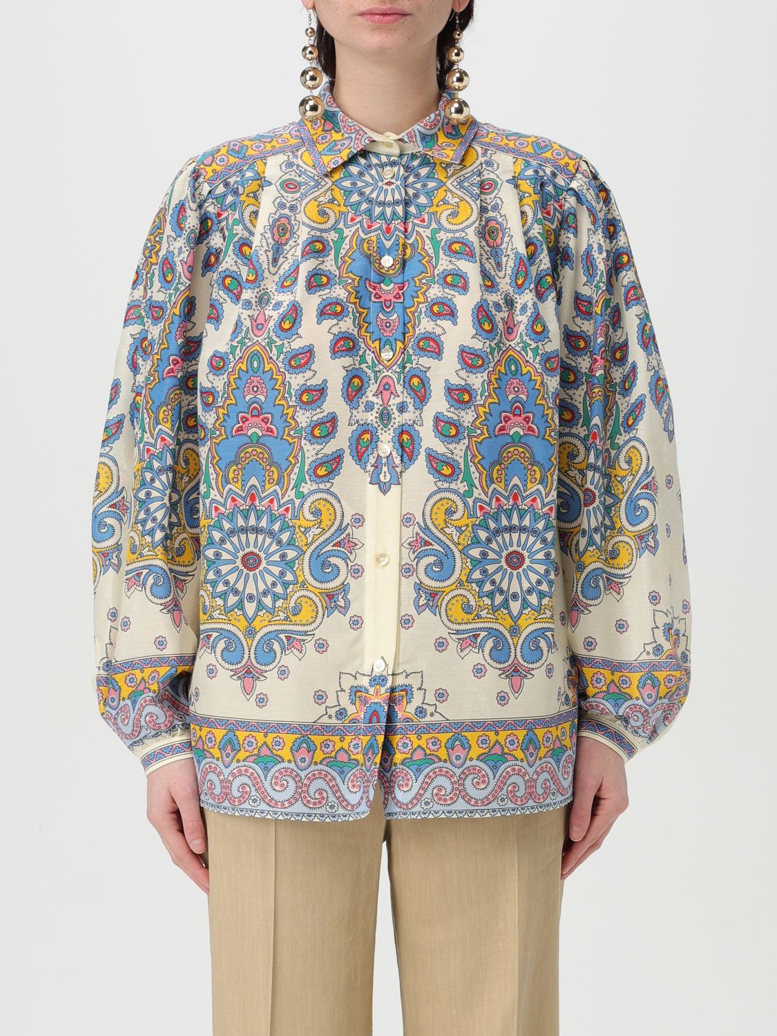 Paisley-print shirt - White