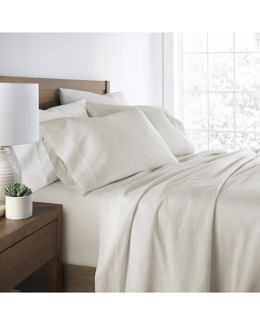 300Tc Solid Brushed & Washed Cotton Sheet Set