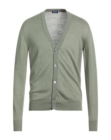 Man Cardigan Sage green Size 38 Linen, Cotton