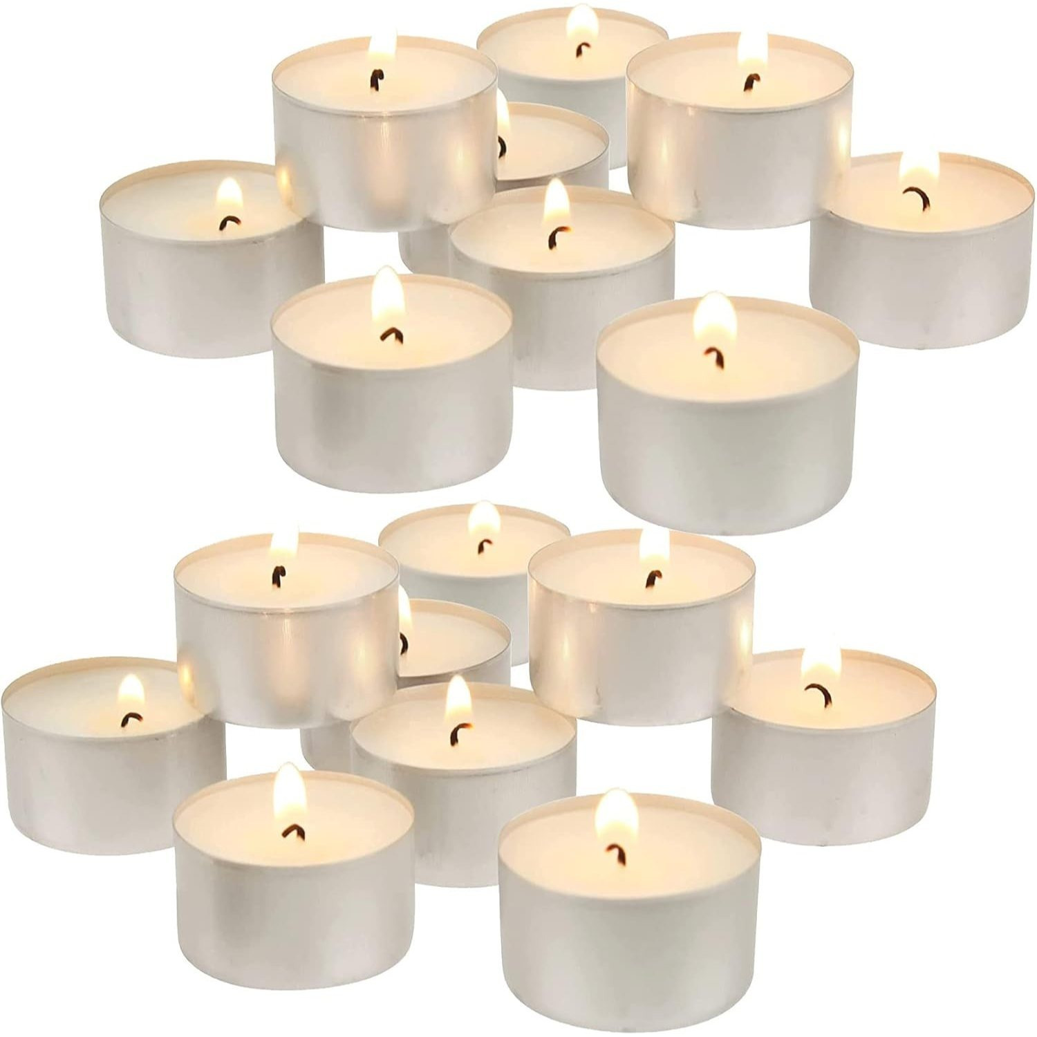 TEMU 300 Pack White Unscented Tea Light Candles – 4 Hour Burn, 12g – Weddings, Parties, Home Décor & Wax Burner