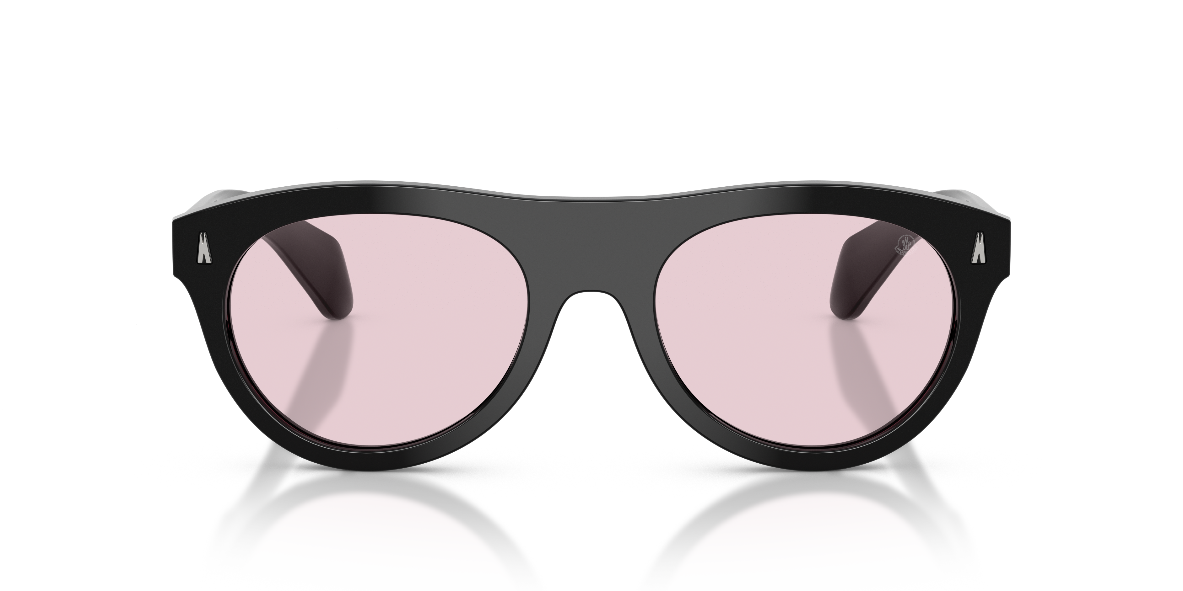 Moncler Uniseks Moncler ME6022U SPLASH 3001P5 Zonnebrillen Acetaat Zwart Roos Rotonde Fotochroo