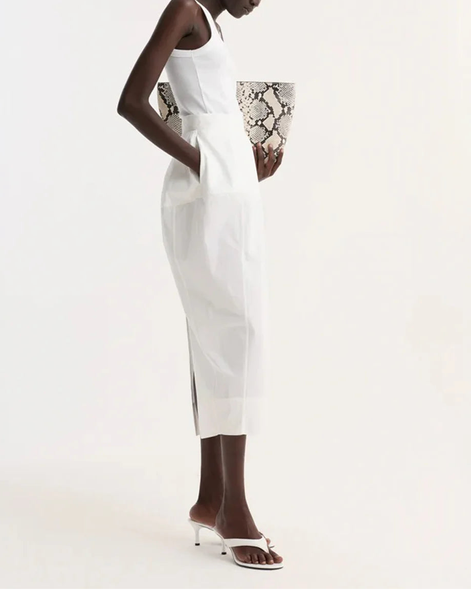 Sculptural Poplin Skirt