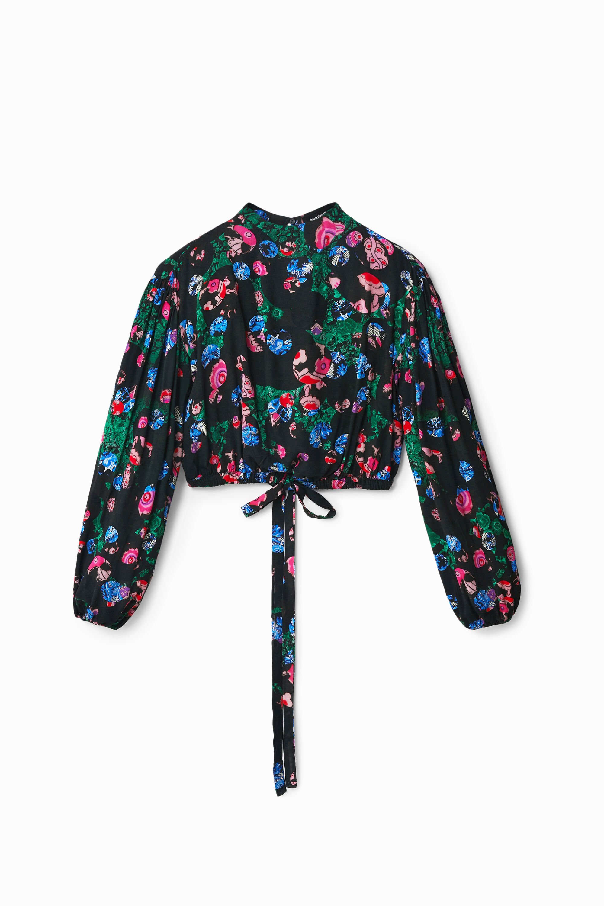 M. Christian Lacroix cropped floral blouse