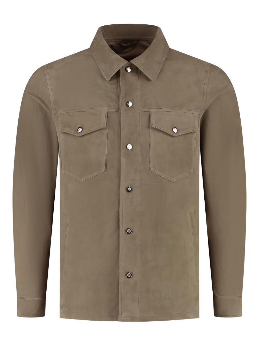 Long-sleeved shirt jacket - Brown