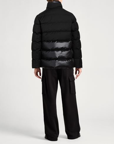 Man Puffer Black Size XXL Polyester, Viscose