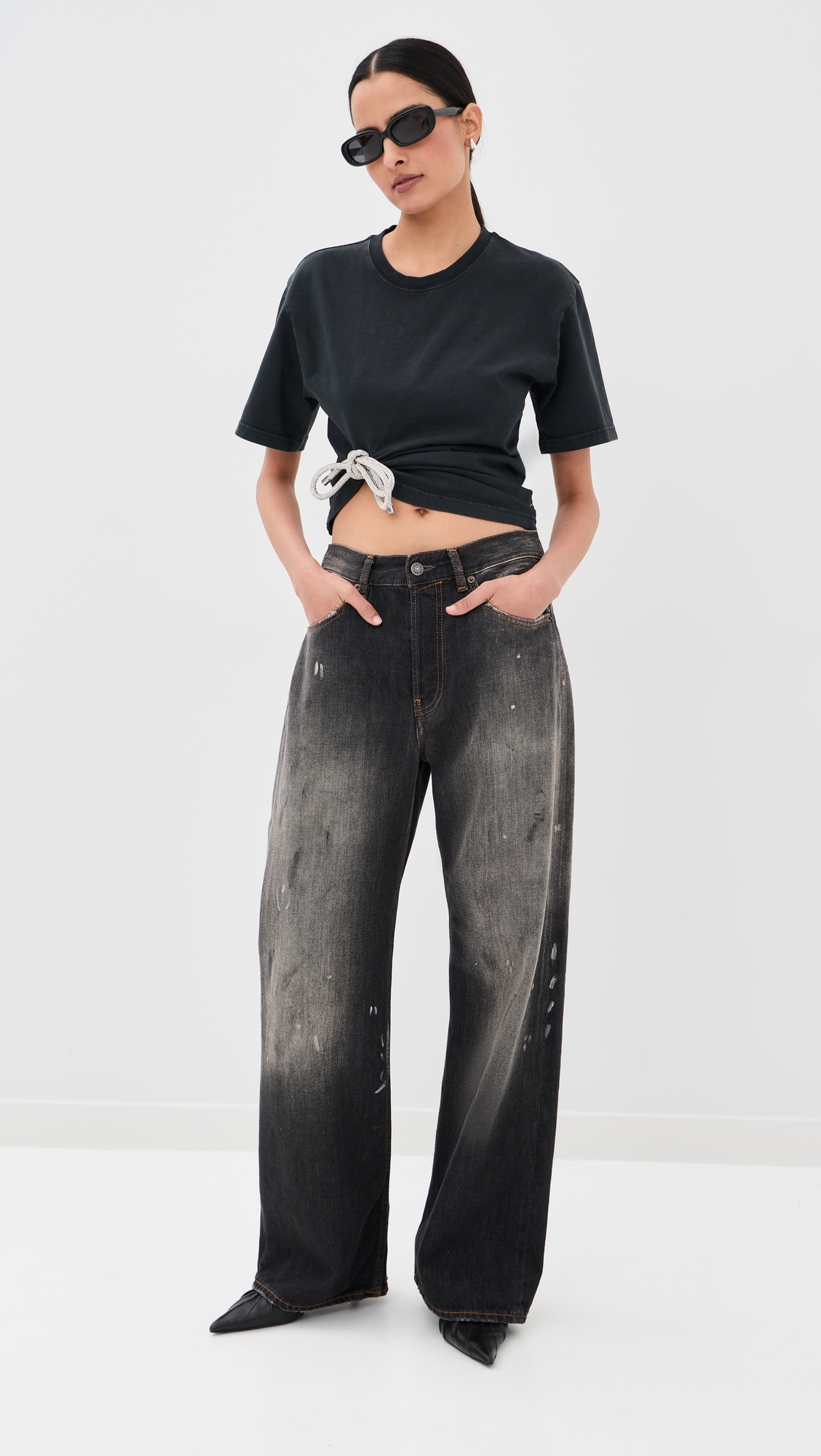 Crystal Knot T-Shirt Washed Black