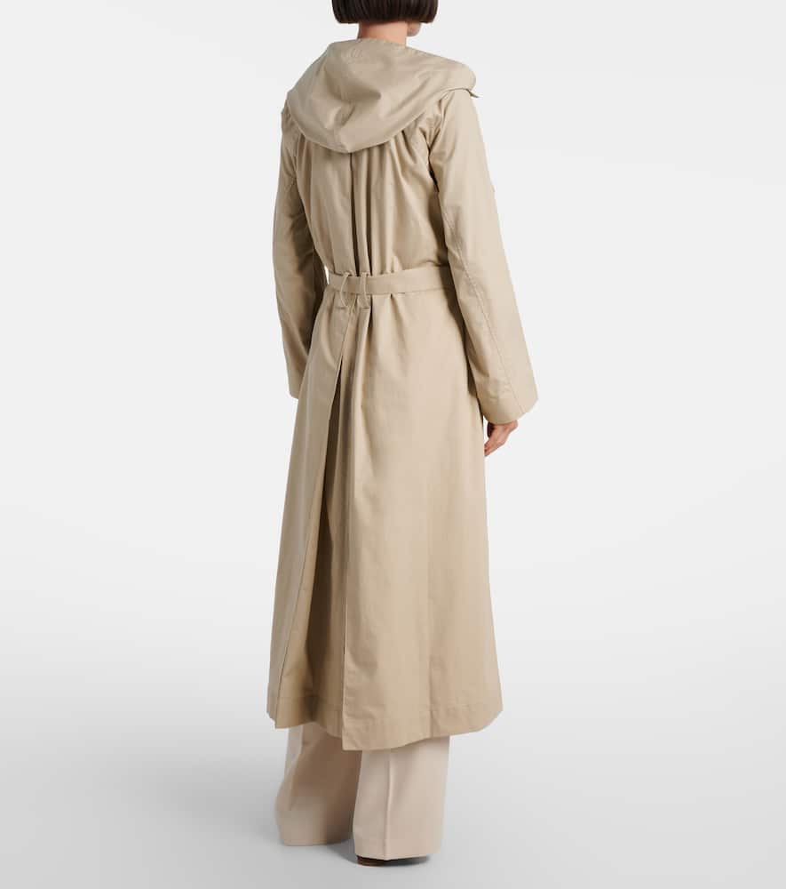 Cotton gabardine trench coat
