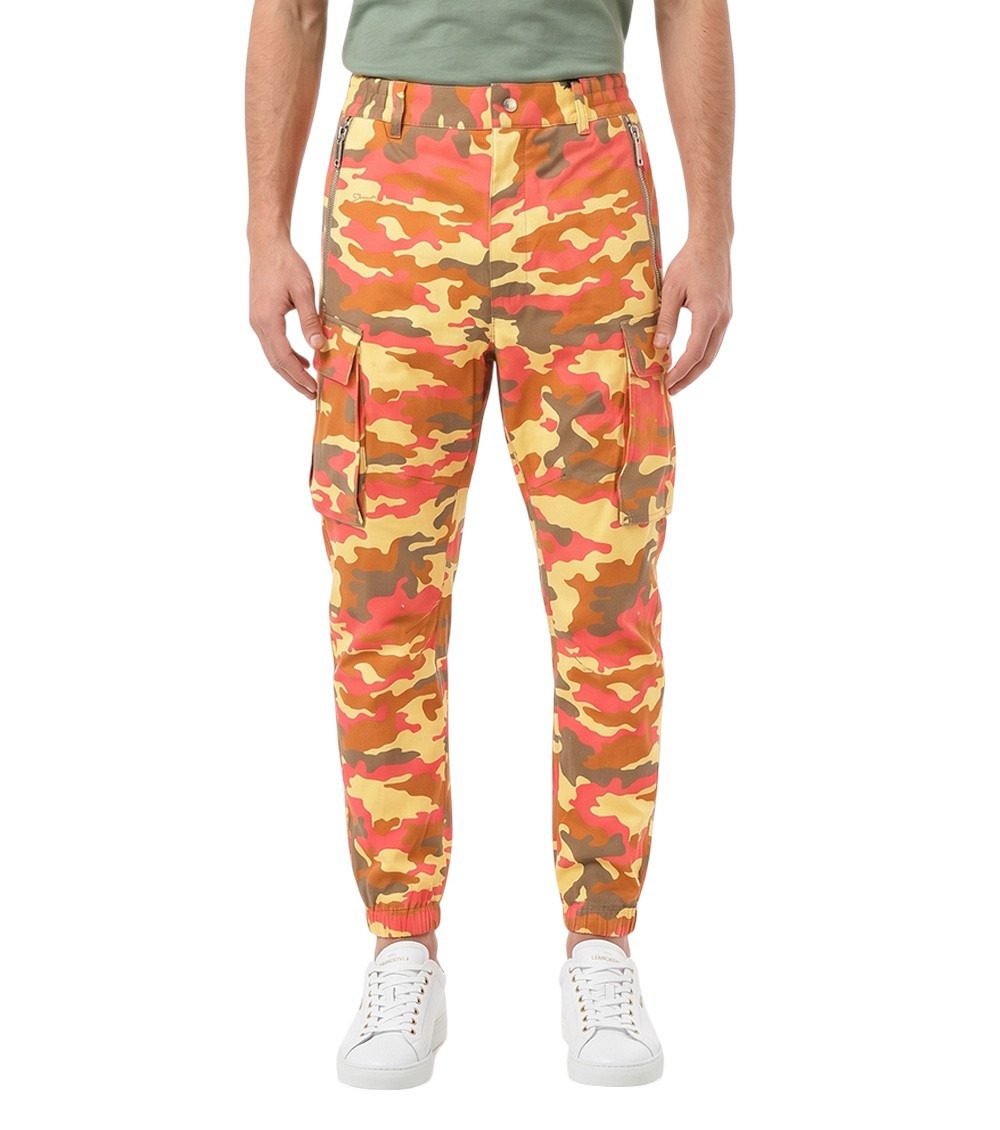 Orange Slim Cargo Pants