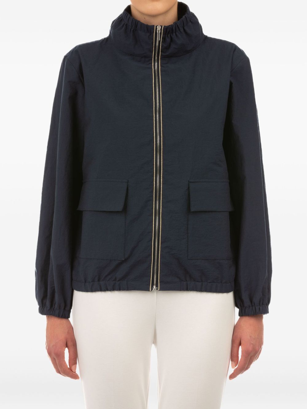 Zip-fastening bomber jacket - Blue