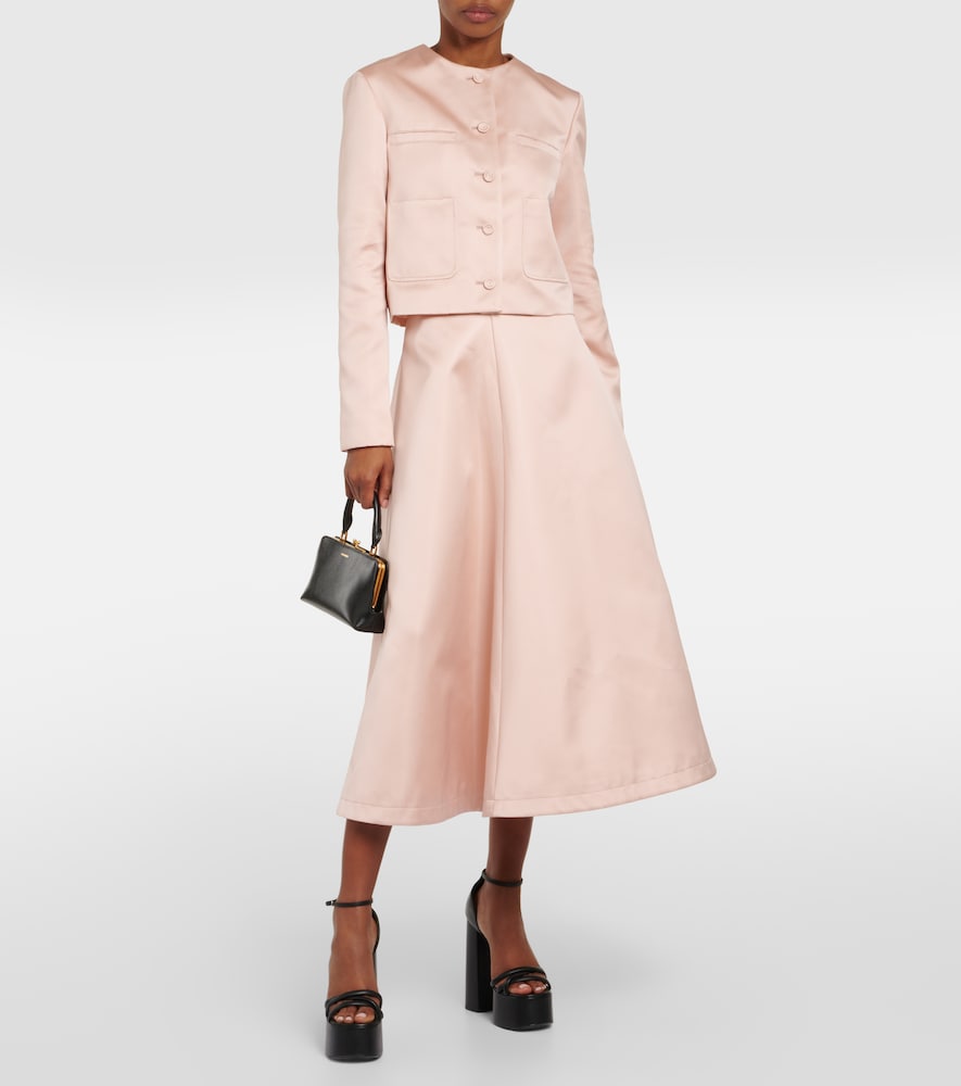 Varda satin midi skirt