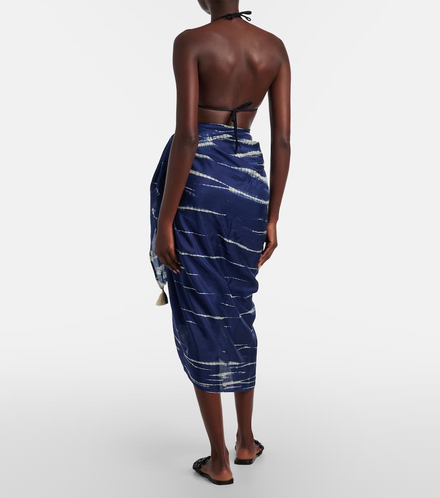 Tie-dye silk beach cover-up