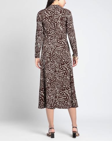 Woman Midi dress Chocolate brown Size 12 Viscose