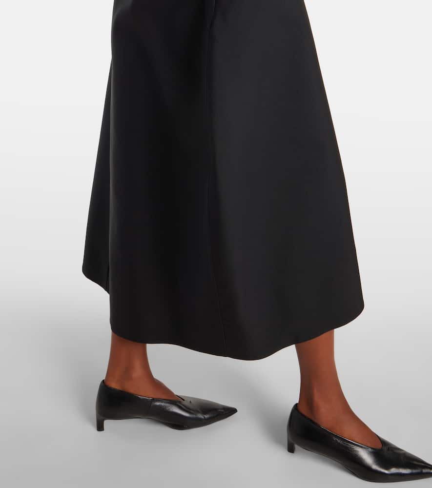 Gabardine midi dress