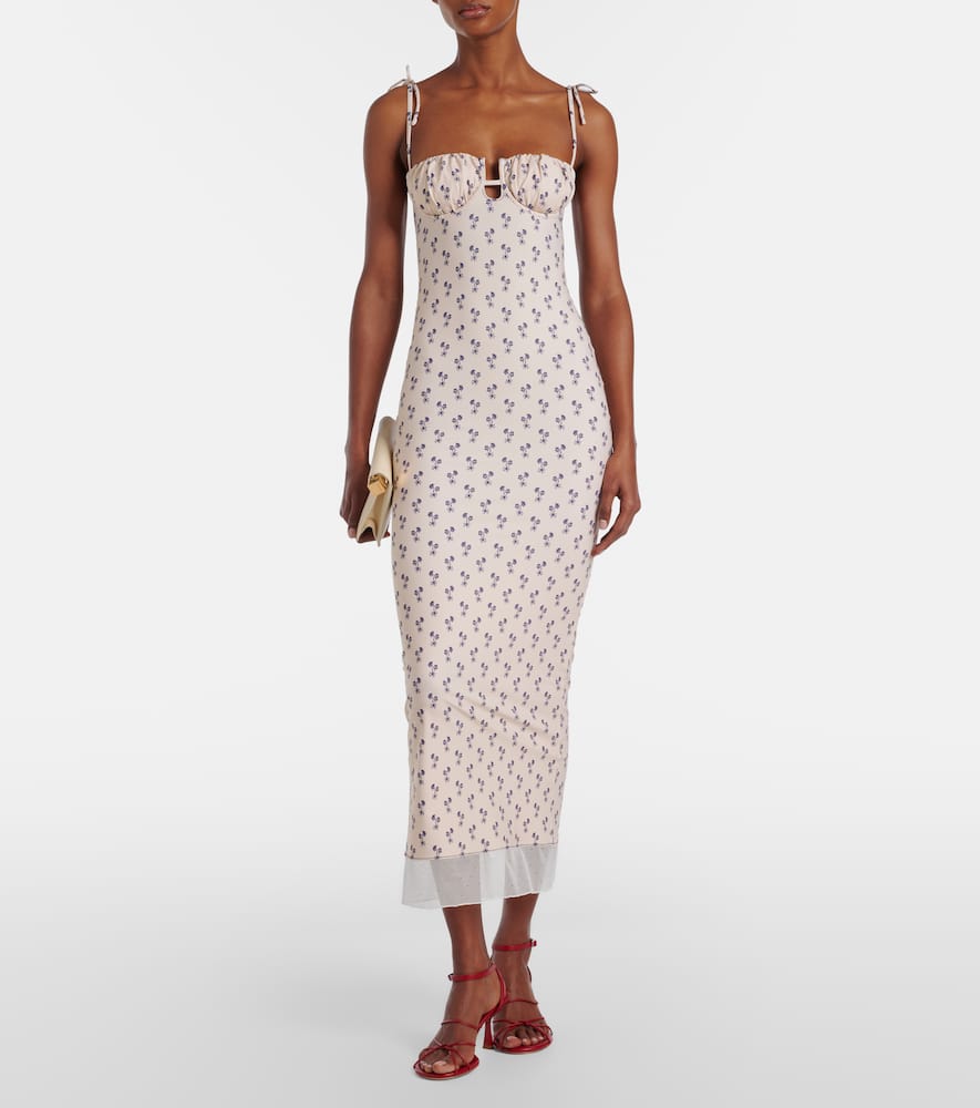 Cynthia floral midi dress