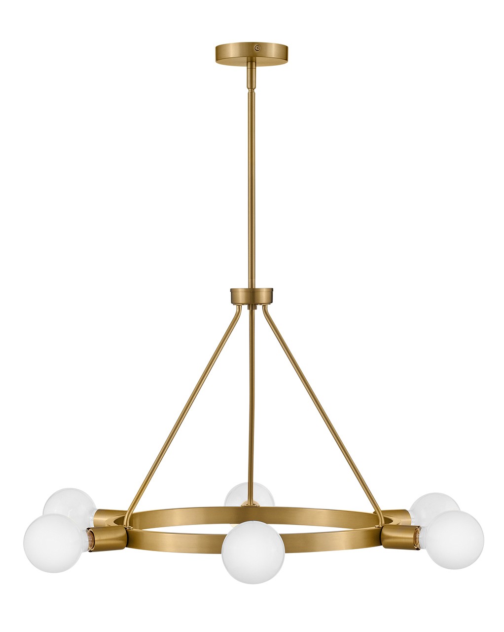 Lacquered Brass LED Chandelier from the Orla Collection